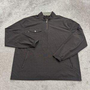 Linksoul Boardwalker Windbreaker Jacket Mens Large Charcoal Gray 1/2 Zip Golf